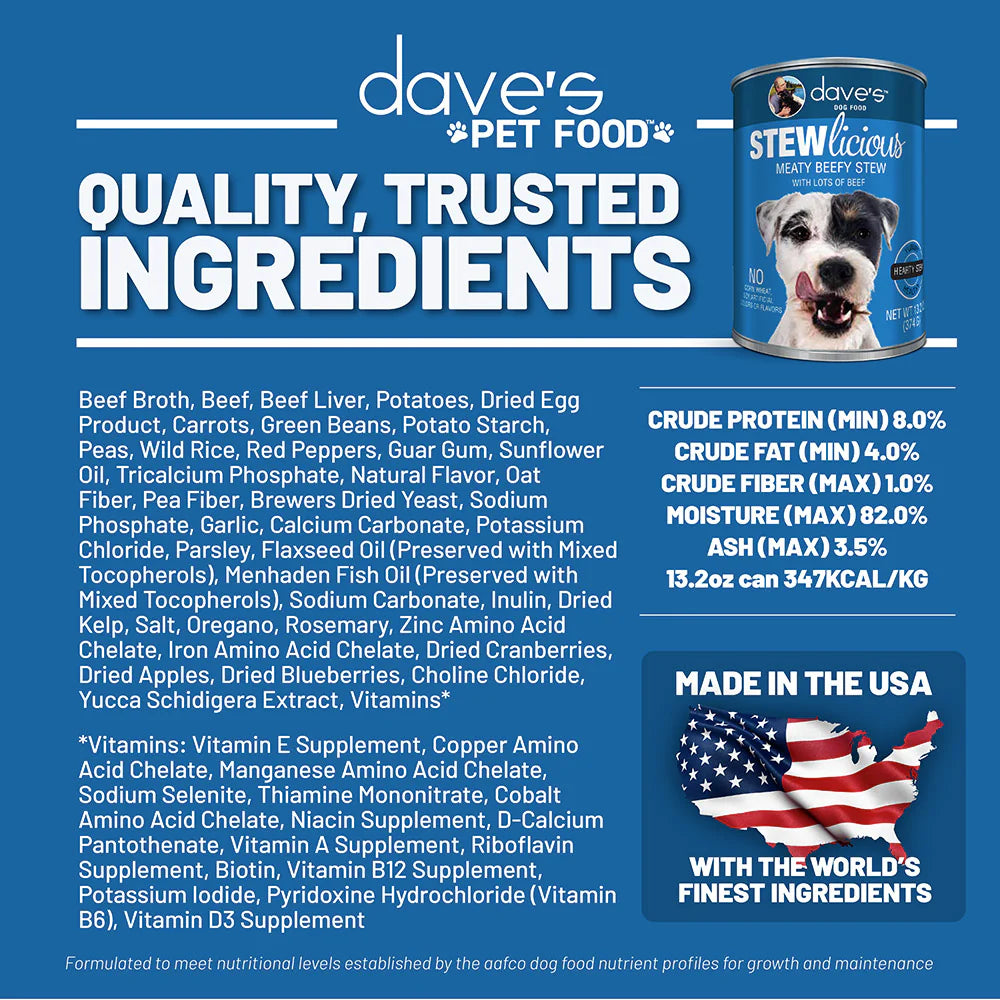 Stewlicious Meaty Beefy Stew For Dogs (13.2oz)