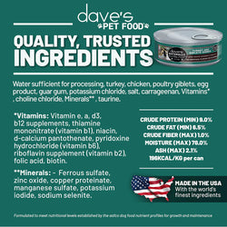 Comida húmeda para gatos Dave's Naturally Healthy Grain Free Pavo y menudencias de 5.5 oz