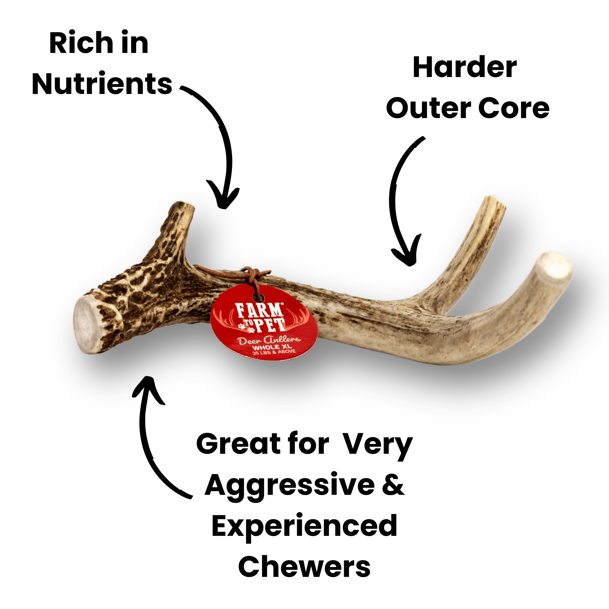 Farm To Pet Deer Antlers for Dogs