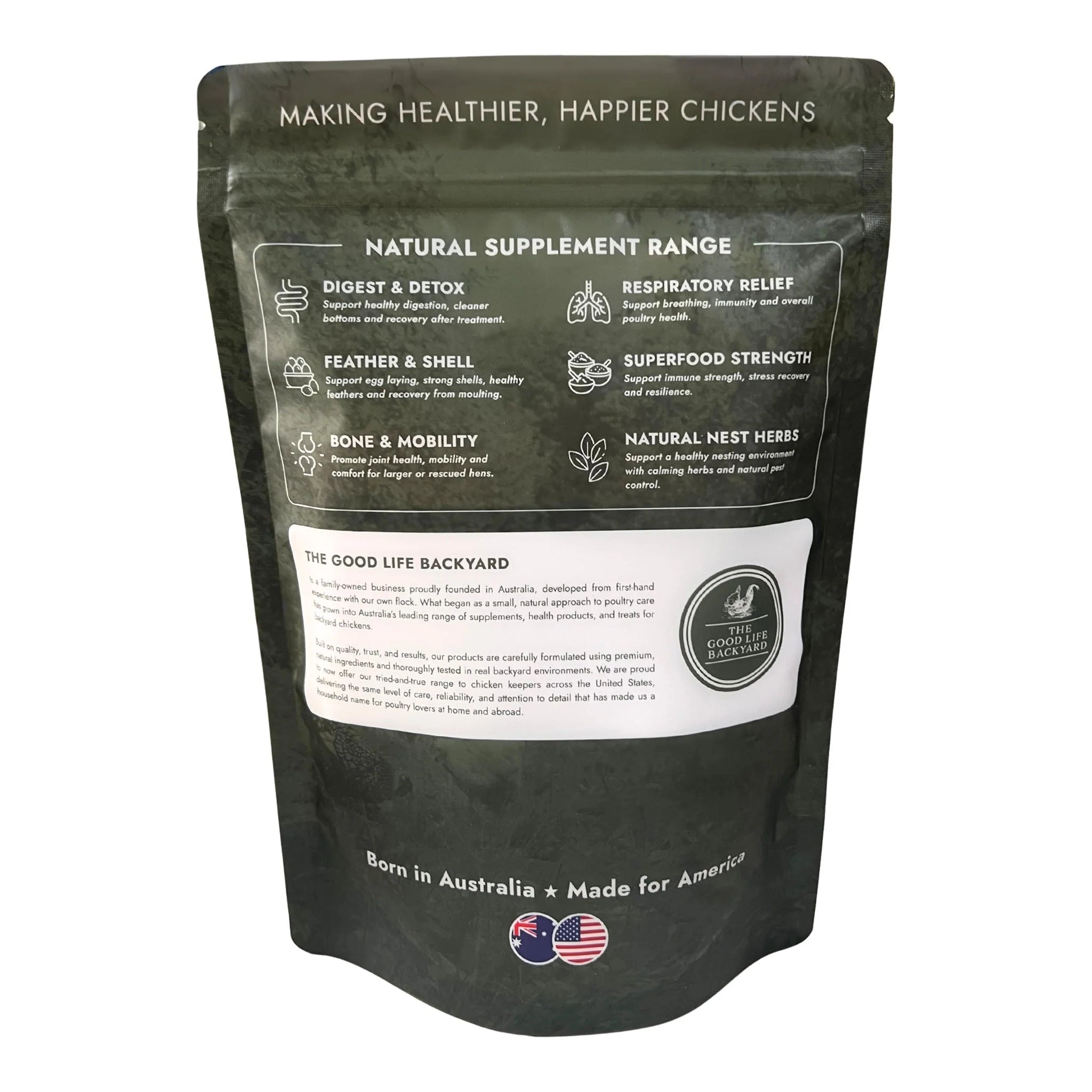 The Good Life Backyard Digest & Detox - Natural Chicken Supplement for Digestion & Droppings | 1 lb