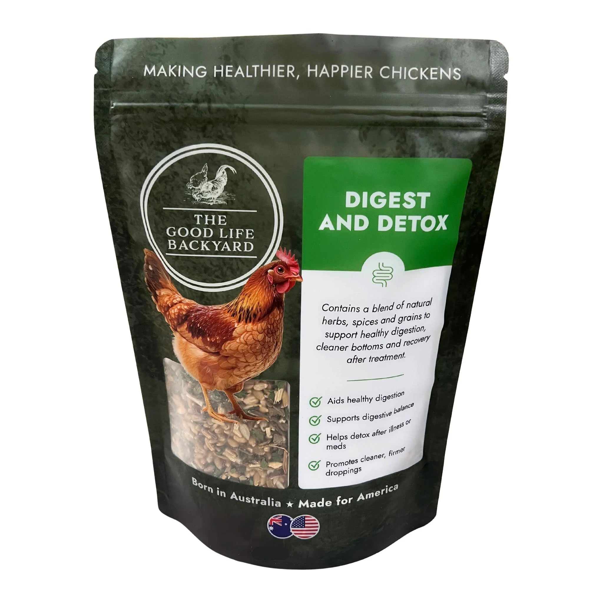 The Good Life Backyard Digest & Detox - Natural Chicken Supplement for Digestion & Droppings | 1 lb