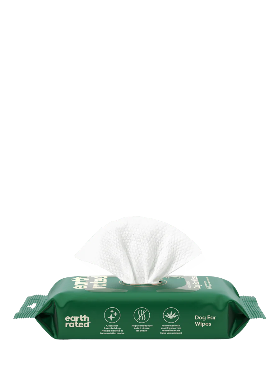 60CT Earth Rated Dog Ear Wipes