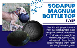 Magnum Bottle Top Flyer Ultra Durable Rubber Retrieving Frisbee - Large - Black