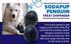 Penguin Durable Rubber Chew Toy and Treat Dispenser