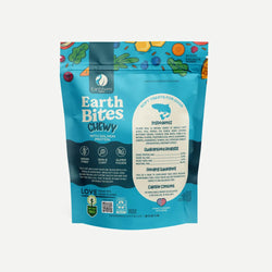 EarthBites masticable de 7 oz con proteína de salmón, golosinas para perros sin cereales