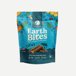 EarthBites masticable de 7 oz con proteína de salmón, golosinas para perros sin cereales