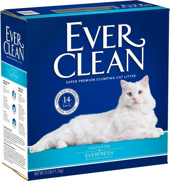 Ever Clean Everfresh Unscented Clumping Clay Cat Litter (25lb)