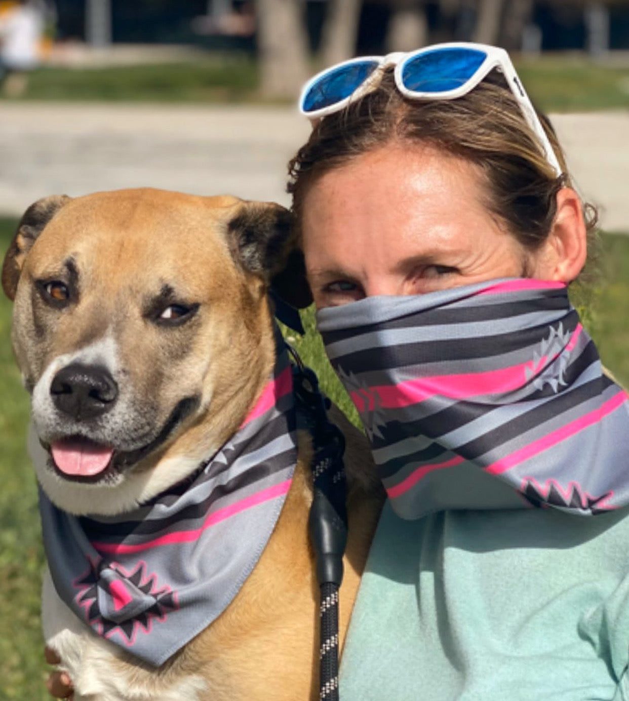 Walk-e-Woo Sport Bandana - Purple Sky/Pow Wow Pink