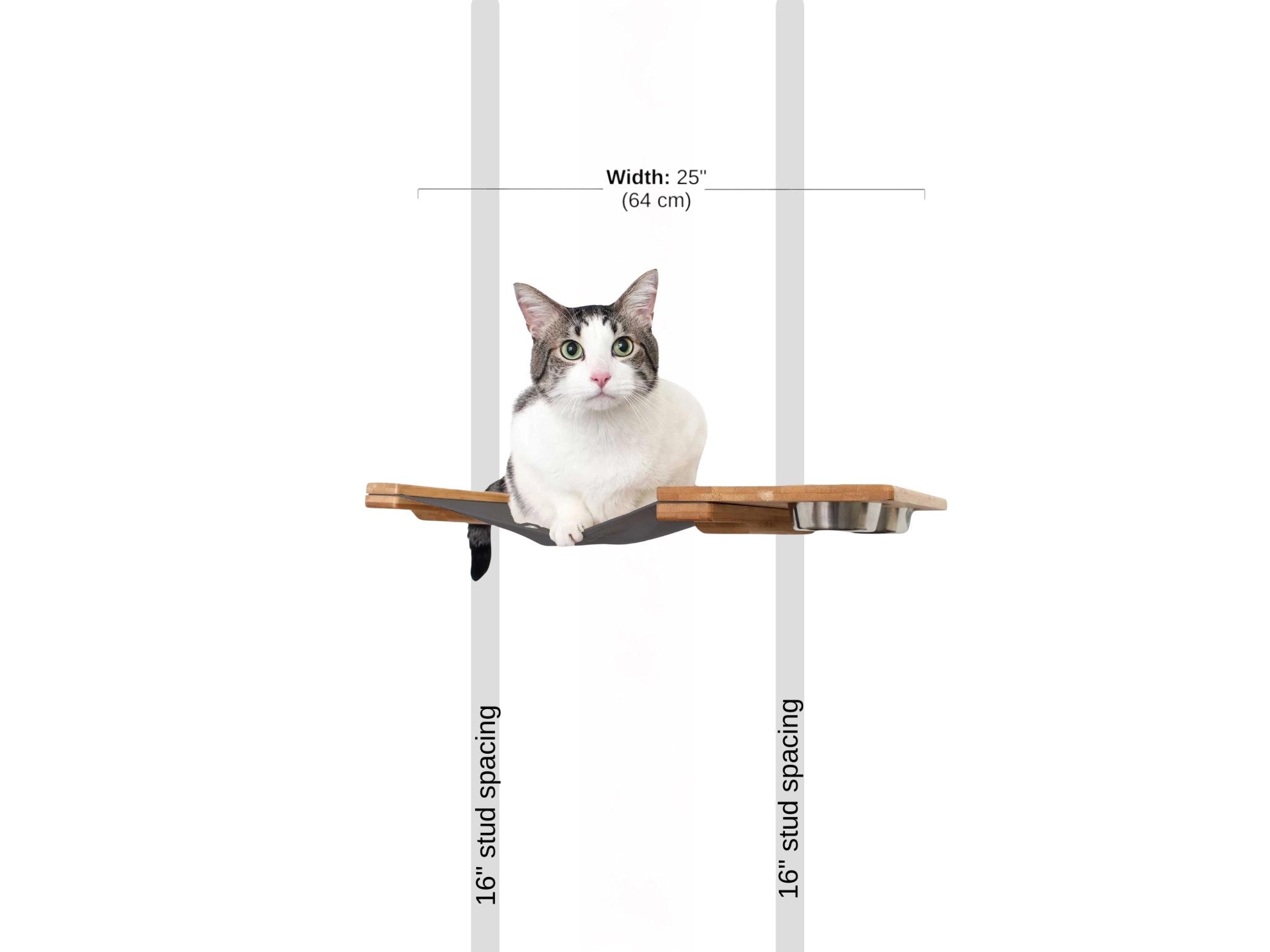 Dog Proof Cat Feeder - Wall-Mounted - Raised