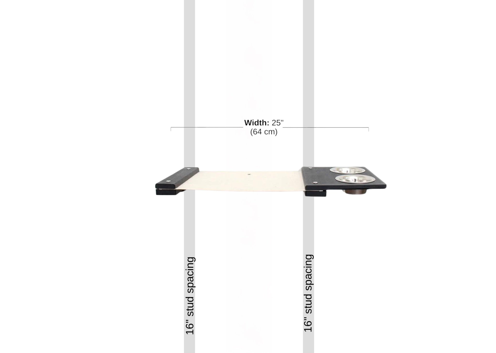 Dog Proof Cat Feeder - Wall-Mounted - Raised