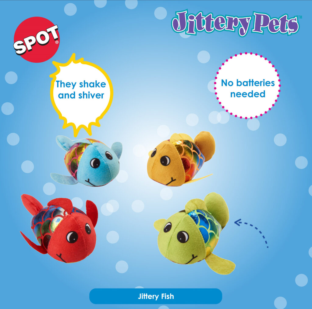 SPOT ETHICAL PLUSH JITTERY FISH CAT TOY