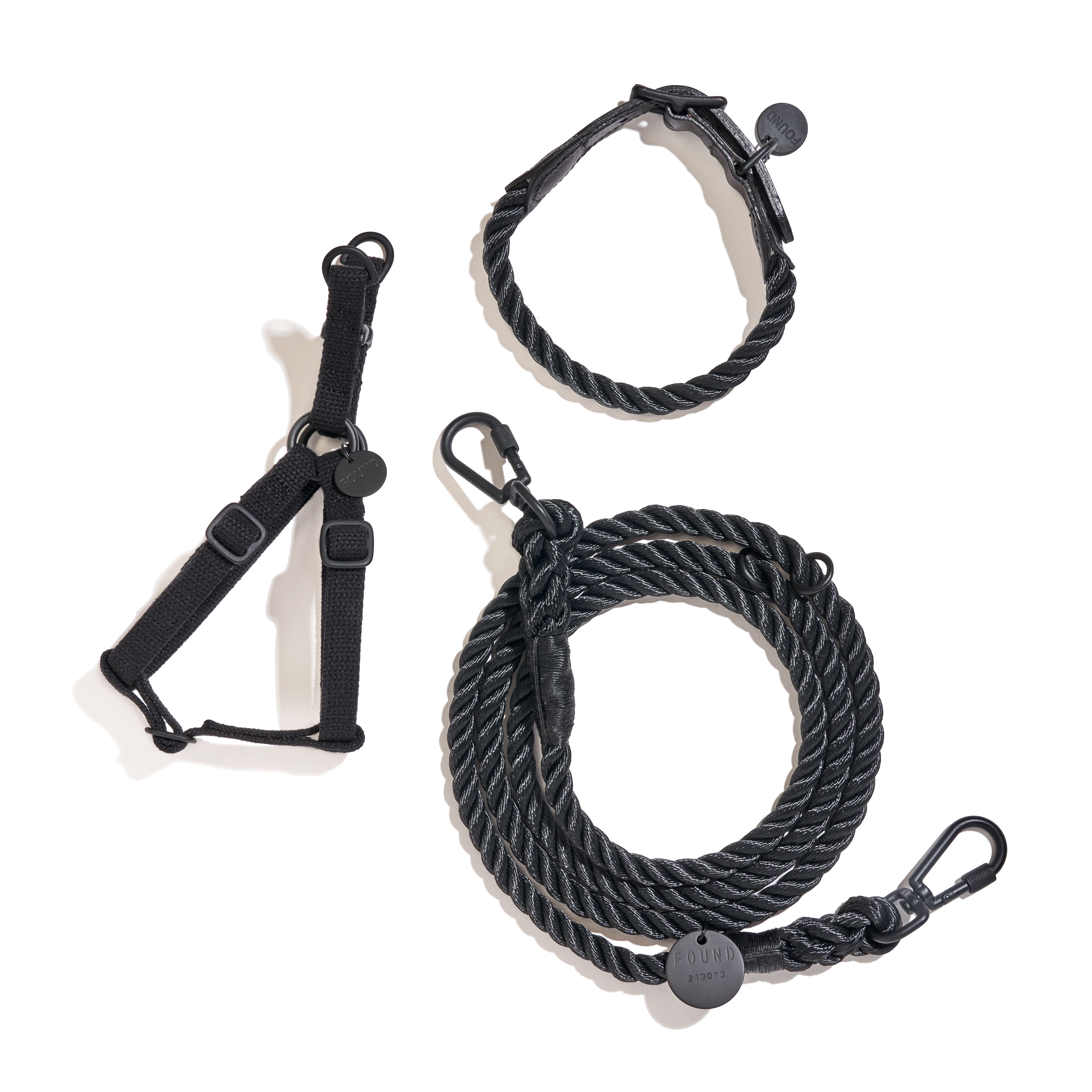 Matte Black Rope Cat & Dog Collar