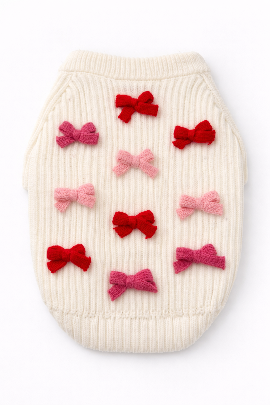 Found My Animal Bow Sweater - Red & Pink