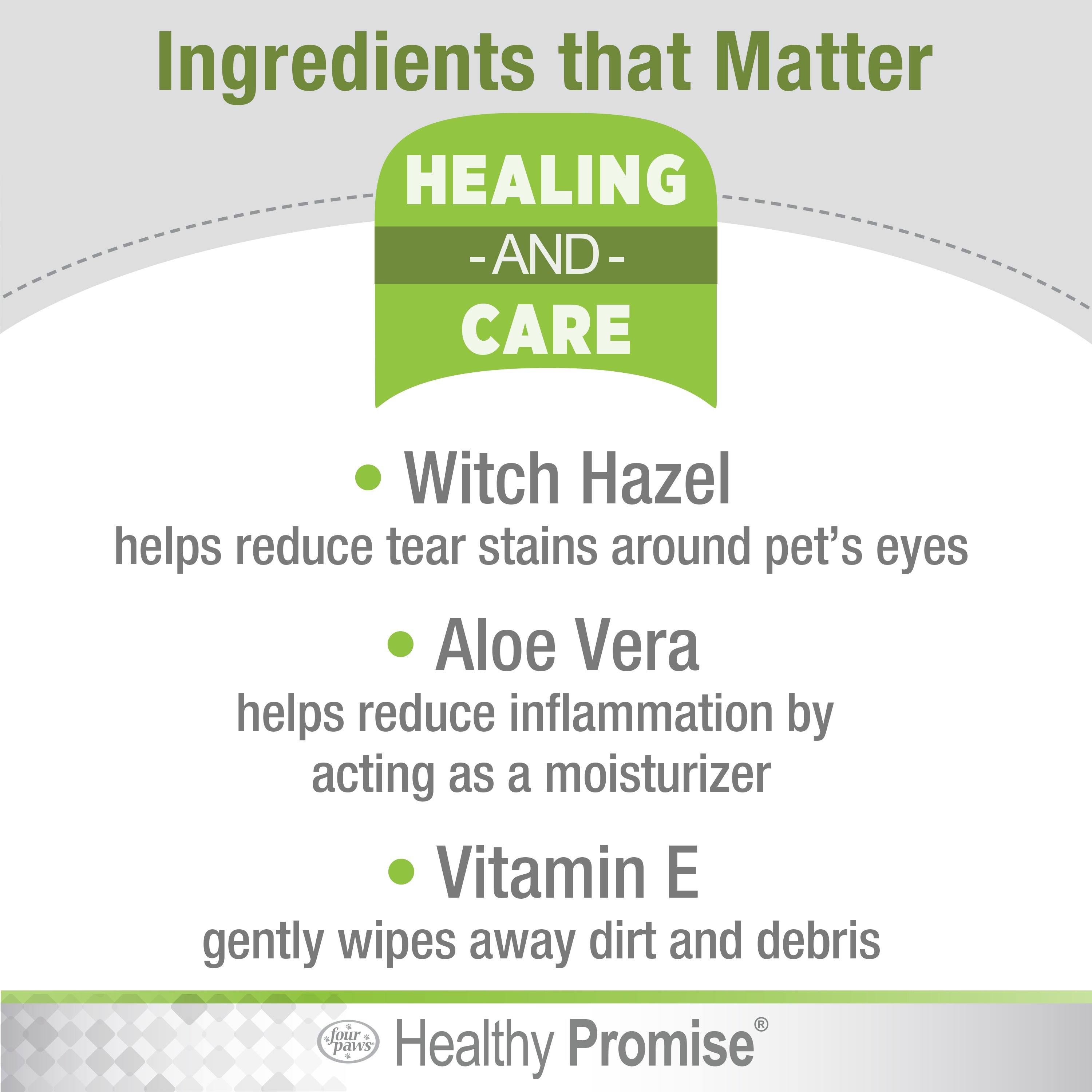 35ct Four Paws Healthy Promise™ Cat & Dog Eye Wipes
