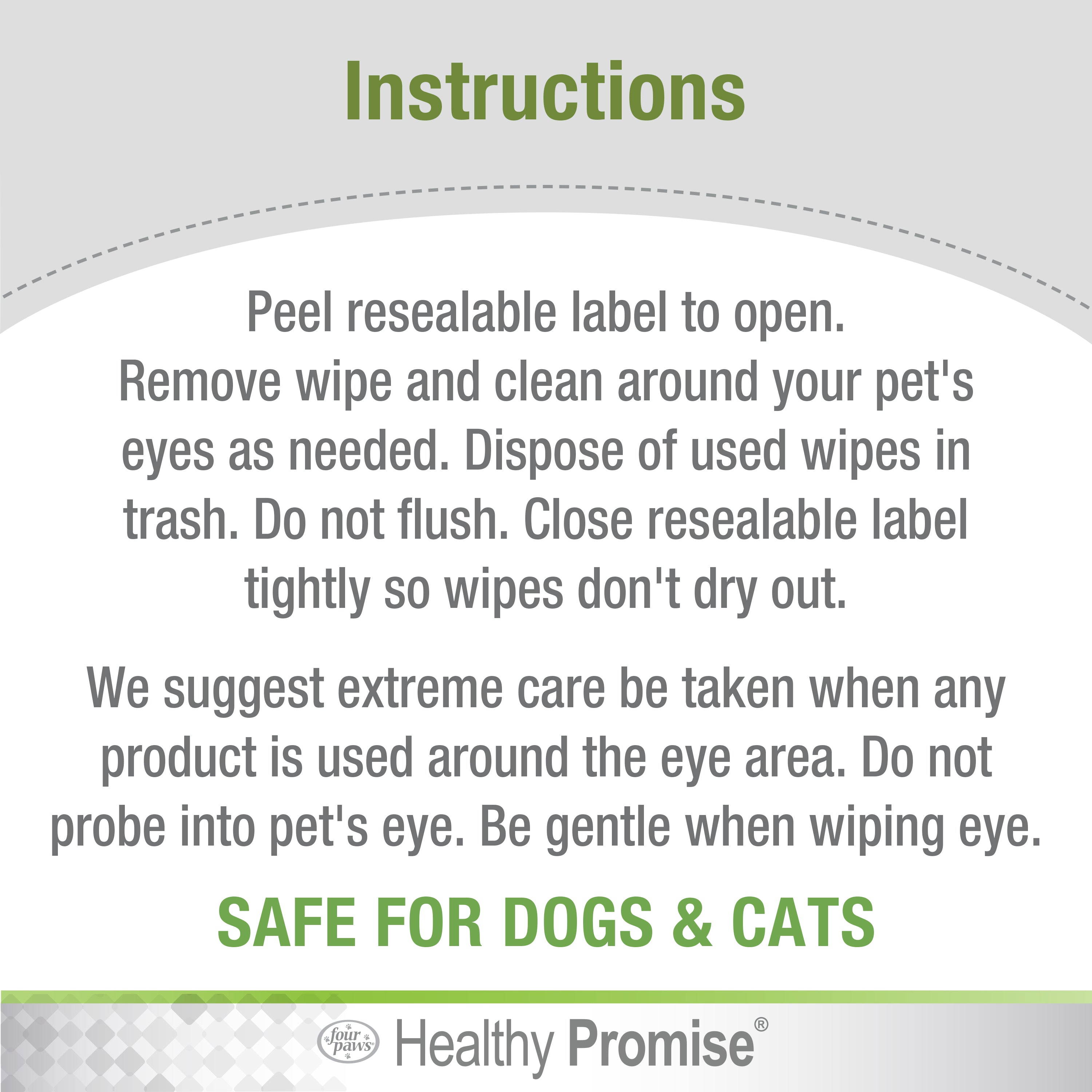 35ct Four Paws Healthy Promise™ Cat & Dog Eye Wipes