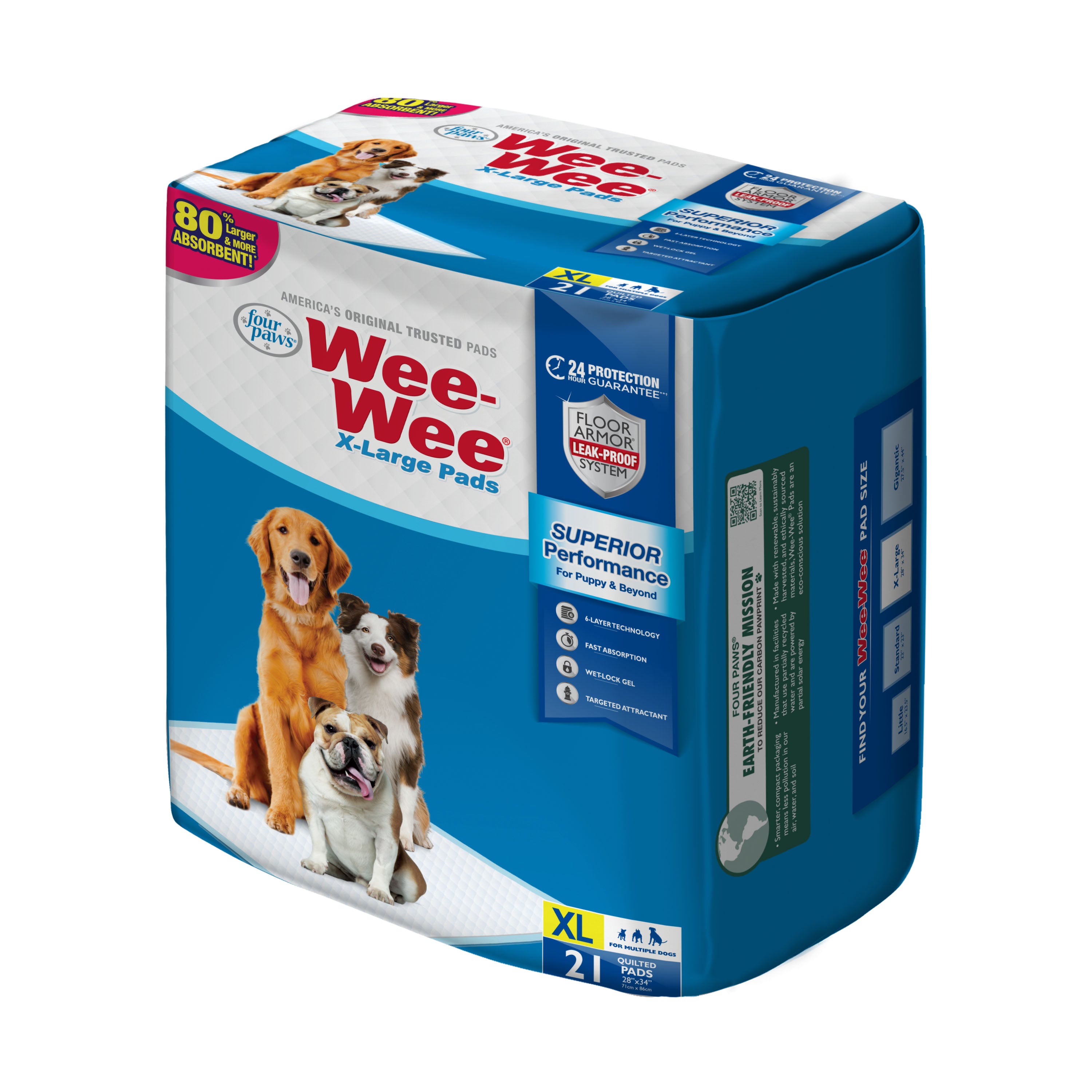 Four Paws Wee-Wee® Superior Performance X-Large Dog Pee Pads