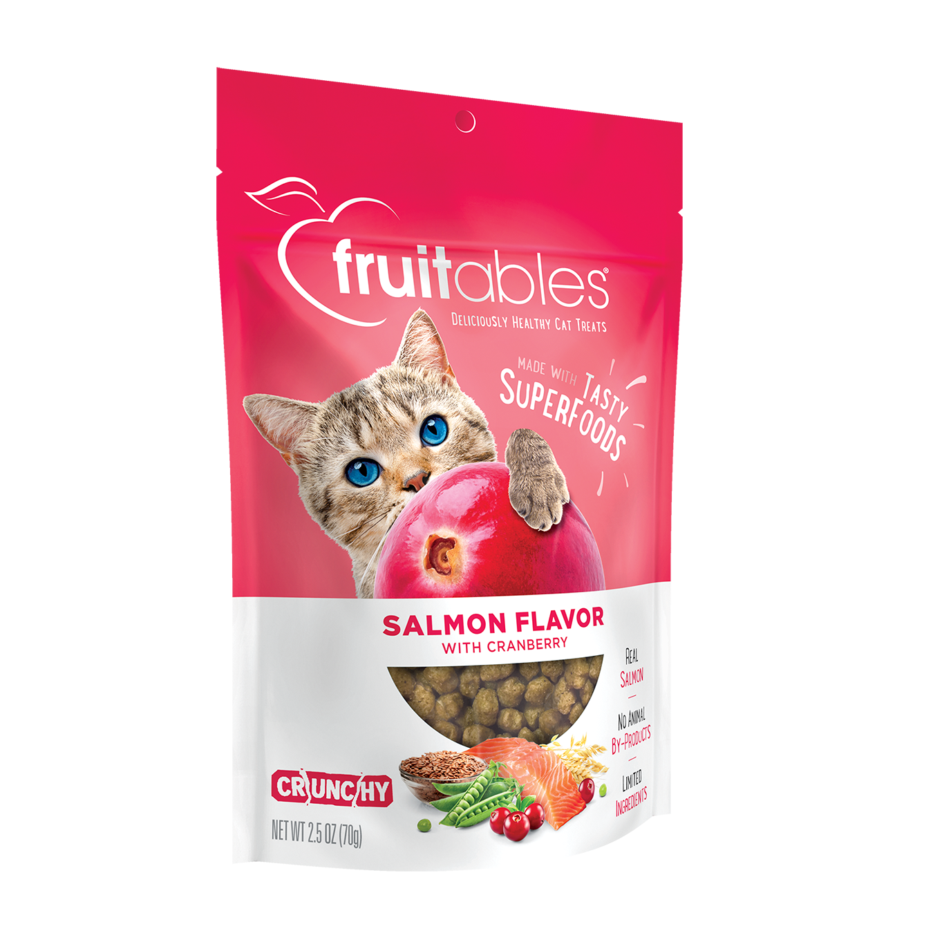 Fruitables Salmon Flavor with Cranberry Cat Treats (2.5oz)