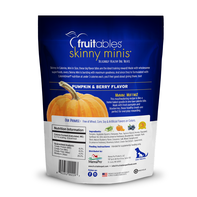 Fruitables Skinny Minis Pumpkin & Berry Dog Treats (5oz)