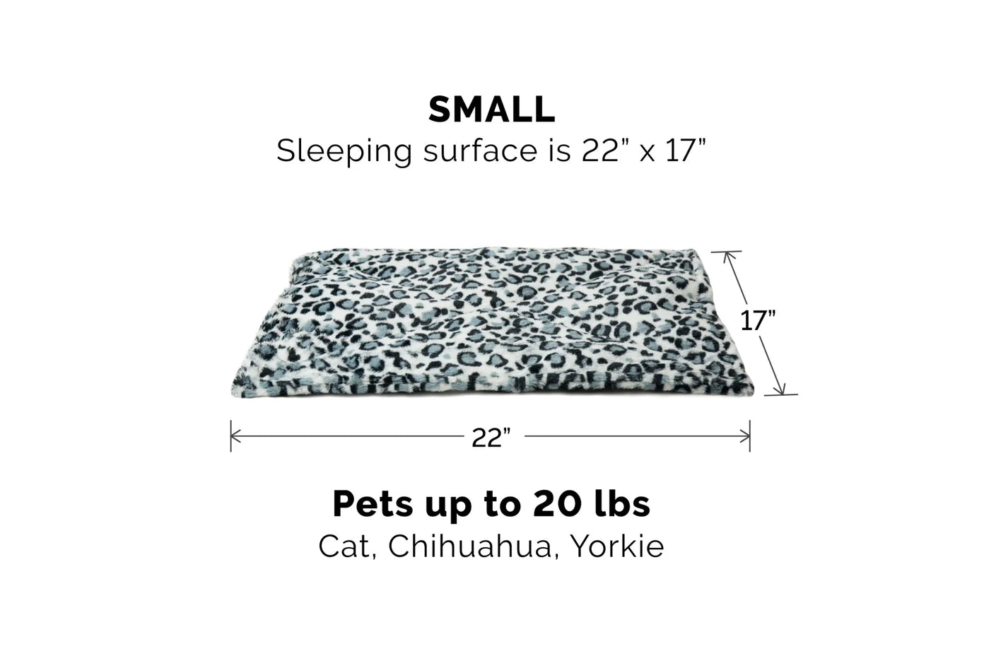 FurHaven ThermaNAP™ Faux Fur Self-Warming Snow Leopard Pet Bed Mat, Small