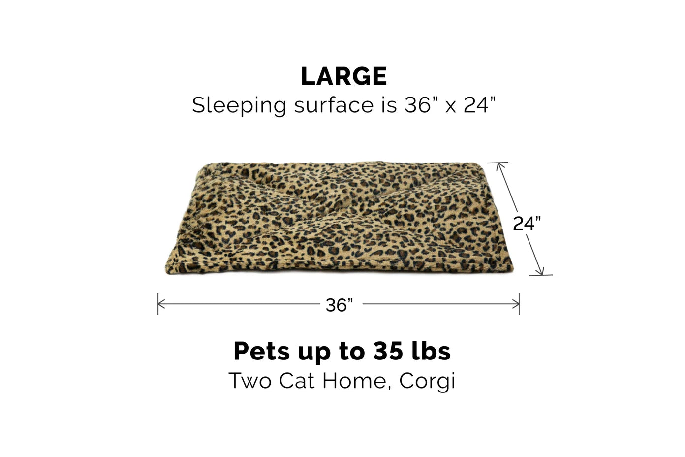 FurHaven ThermaNAP™ Faux Fur Self-Warming Snow Leopard Pet Bed Mat, Small