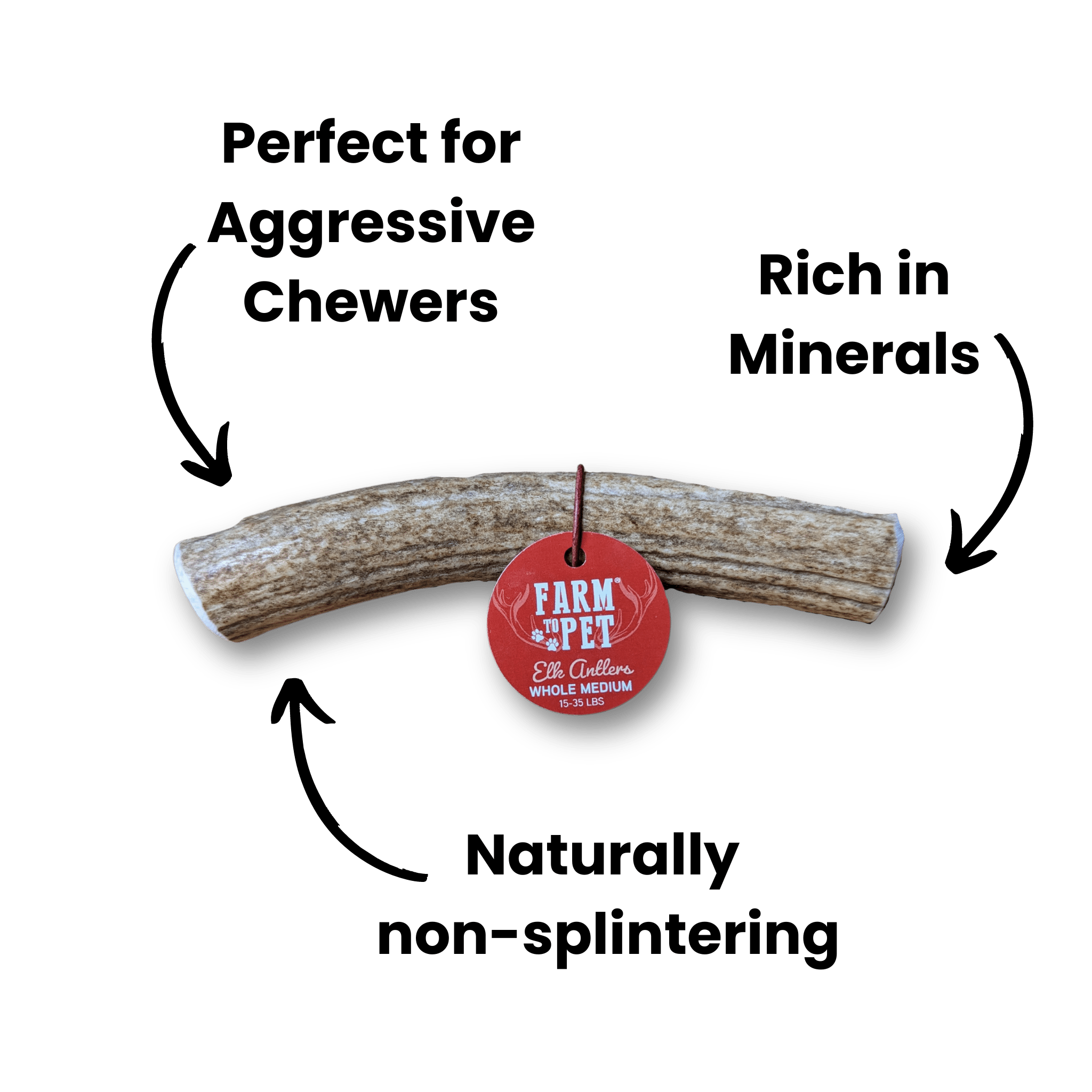 Whole Elk Antlers for Dogs | All-Natural Antler Dog Chews
