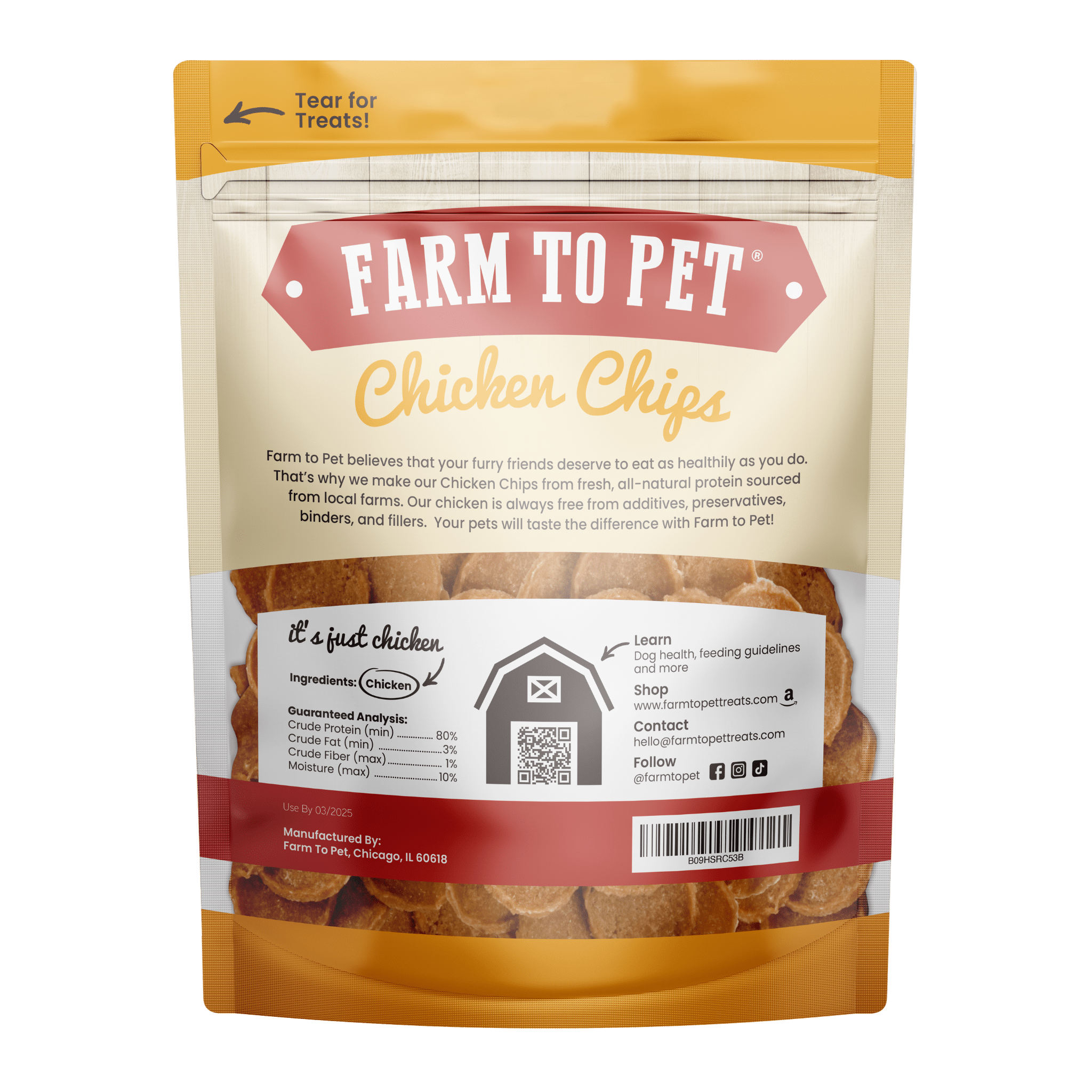 Farm To Pet Chicken Chips for Dogs