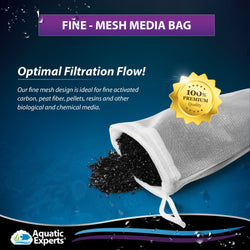 Aquatic Experts Aquarium Mesh Bag - Fine Mesh Media Bags - Perfect for Efficient Aquarium Filtration