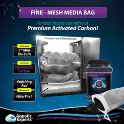 Aquatic Experts Aquarium Mesh Bag - Fine Mesh Media Bags - Perfect for Efficient Aquarium Filtration