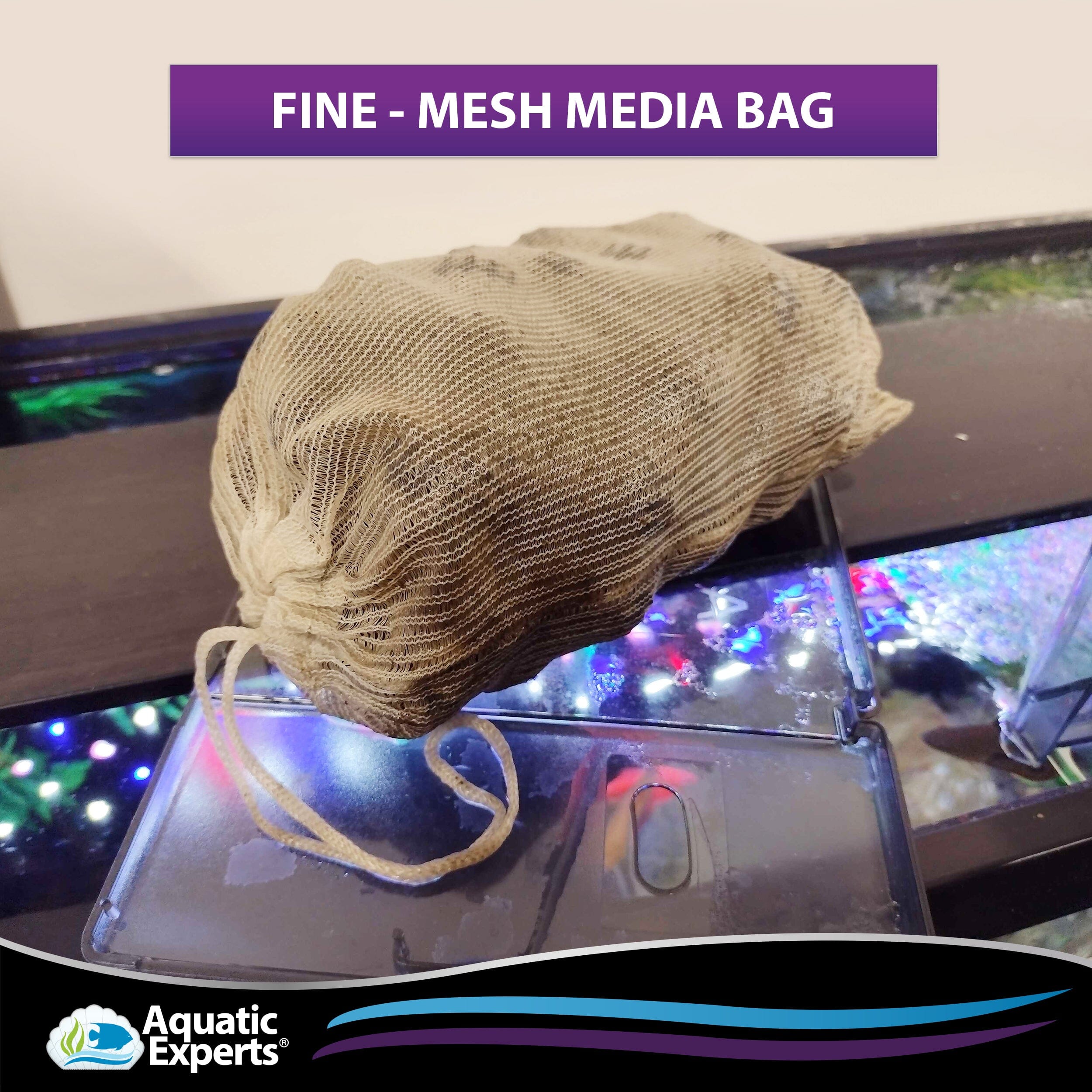 Aquatic Experts Aquarium Mesh Bag - Fine Mesh Media Bags - Perfect for Efficient Aquarium Filtration