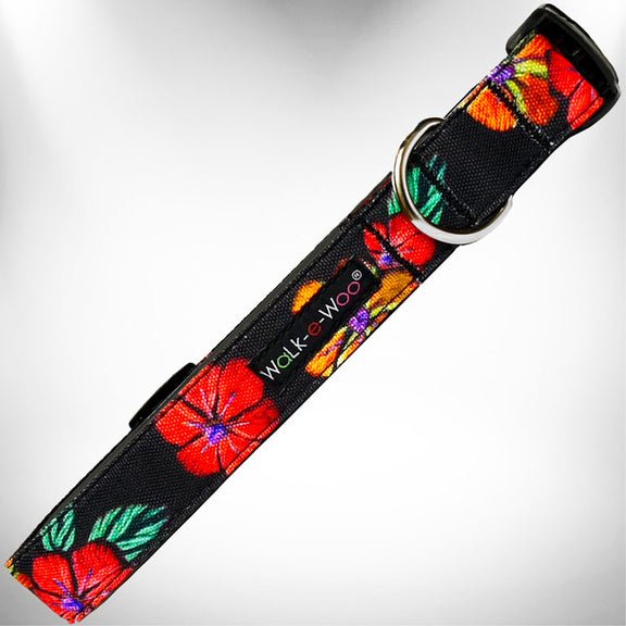 Walk-e-Woo Flower Dog Collars, Leads, and Bows - 6 Styles