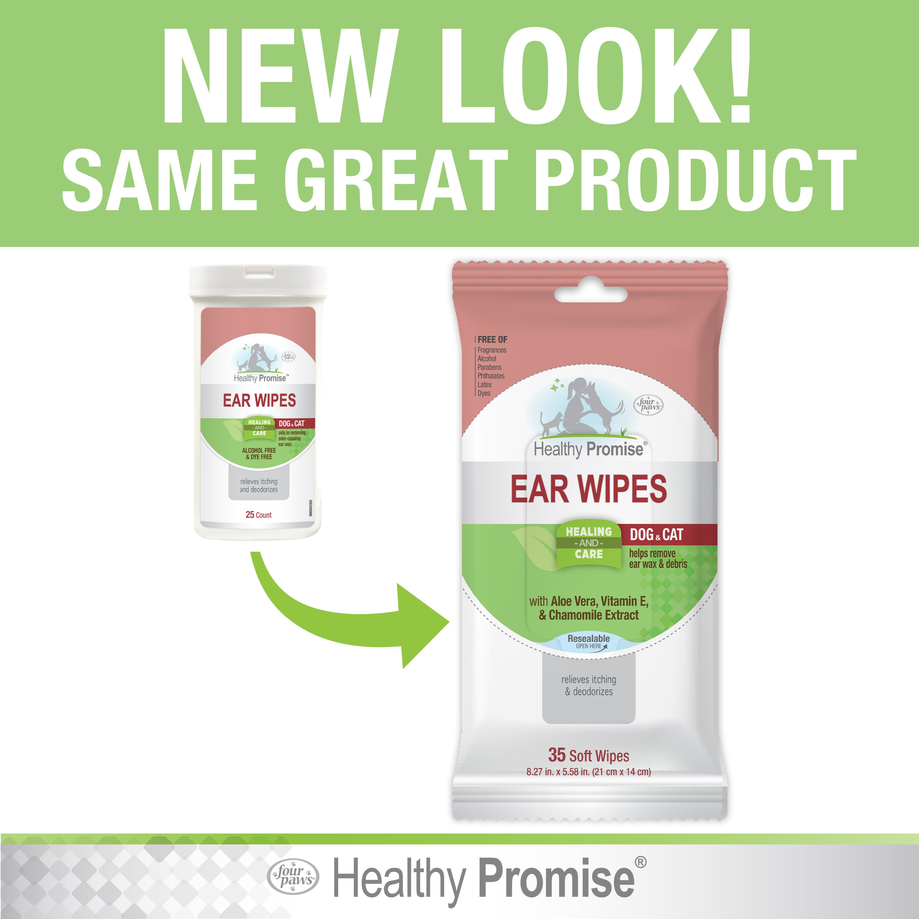 Four Paws Healthy Promise™ Cat & Dog Ear Wipes (35ct)