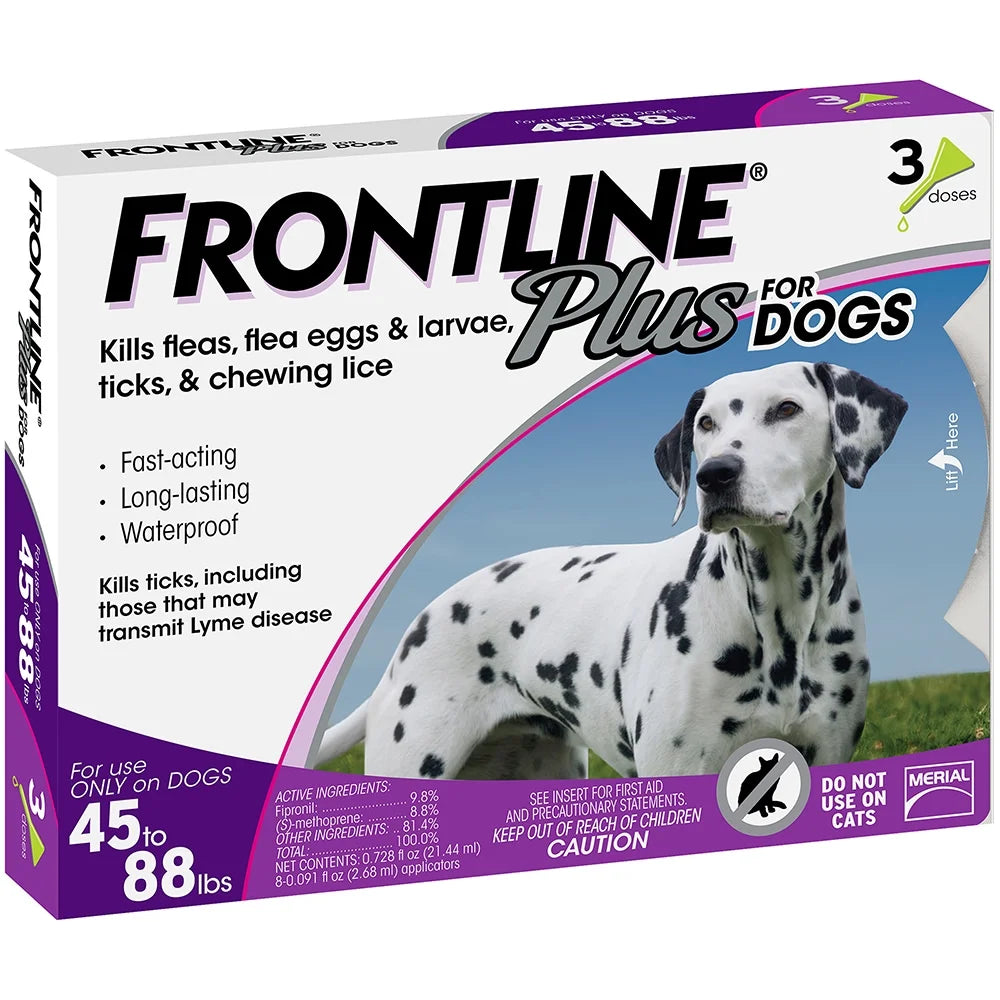 Frontline Plus Flea and Tick Treatment for Dogs (3PK)
