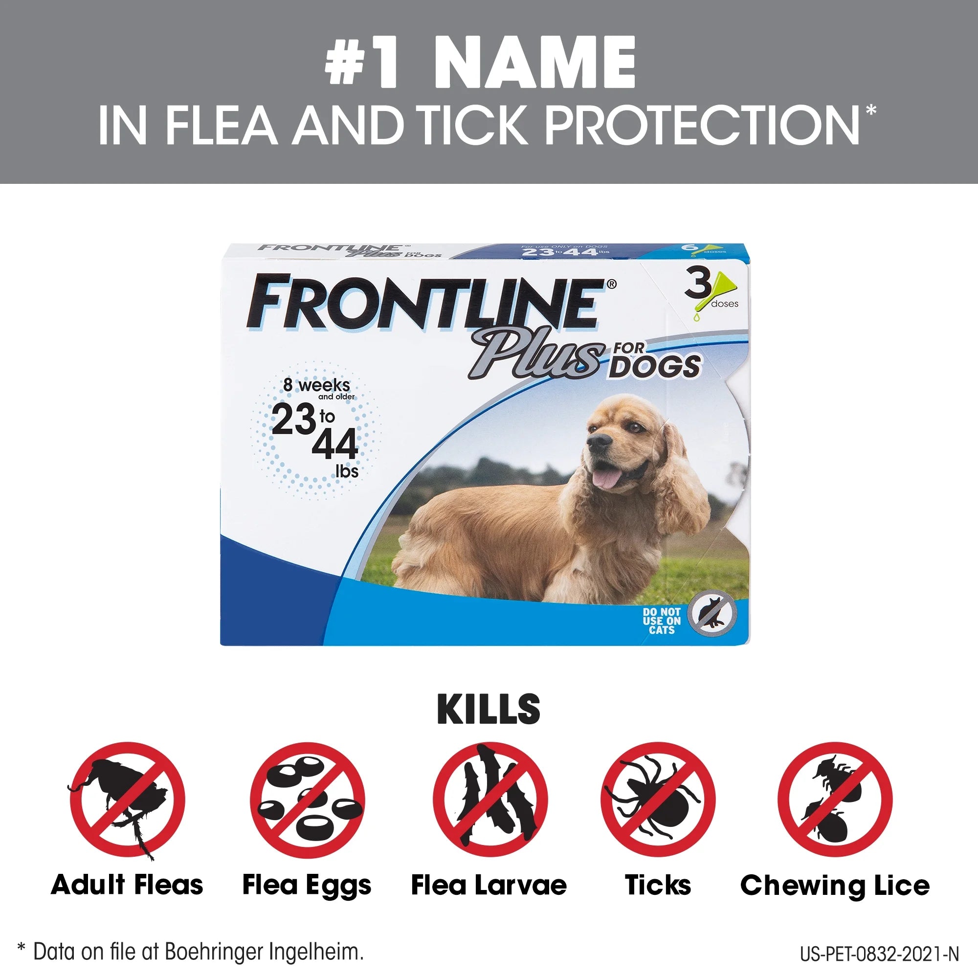 PERRO FRONTLINE PLUS 23-44LB 3PK