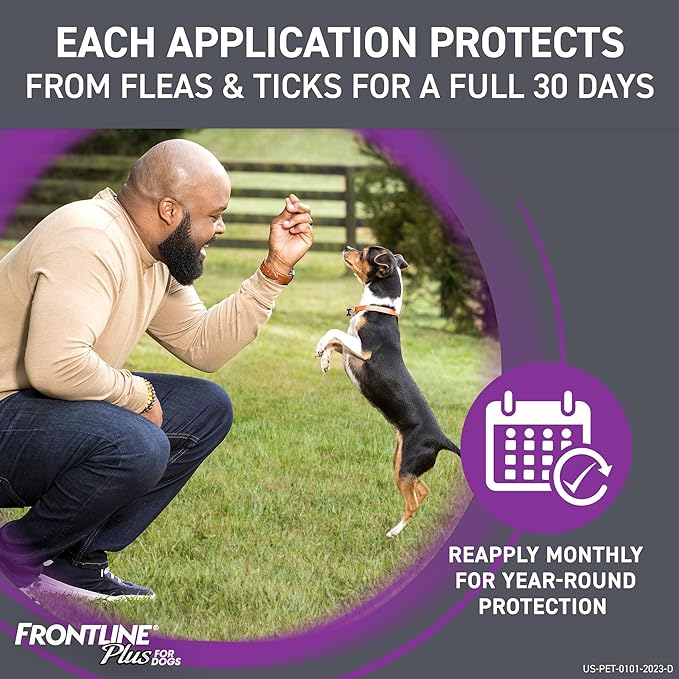Frontline Plus Flea and Tick Treatment for Dogs (3PK)