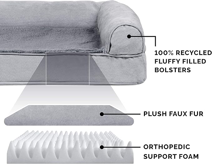 FUR BED ORTHO 沙发 STN GY LG