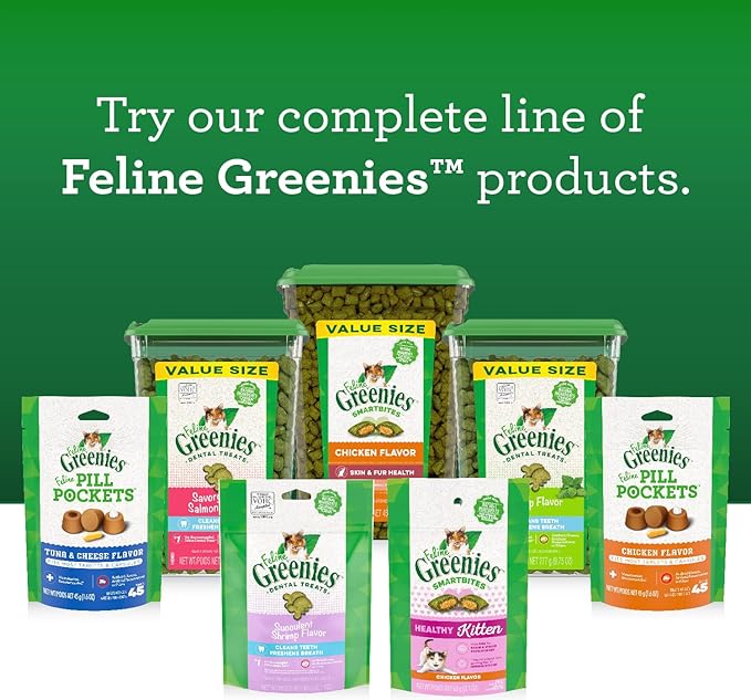 Greenies FELINE GREENIES Catnip Flavored Dental Treats (21oz)