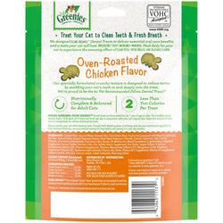 Greenies FELINE GREENIES Oven Roasted Chicken Flavored Dental Treats, Mega Size (4.6oz)