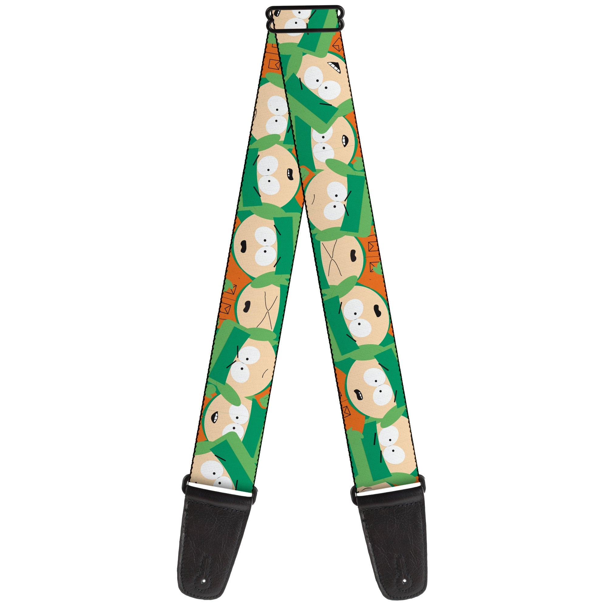 Guitar Strap - South Park Kyle Expressions Scattered Green