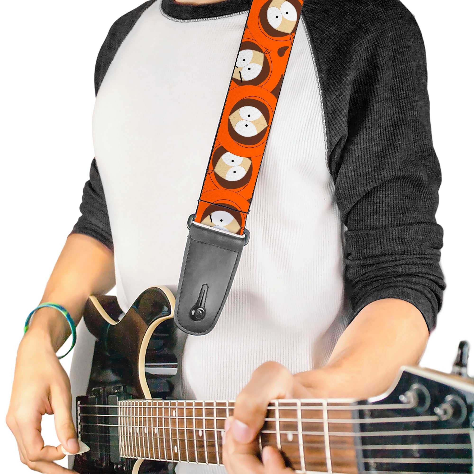 Guitar Strap - South Park Kenny Expressions Stacked Orange