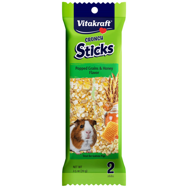 2.5oz Vitakraft Crunch Sticks Popped Grains & Honey Flavor Guinea Pig Treat