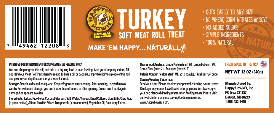 Happy Howie's Turkey Meat Roll Dog Treat (12oz)