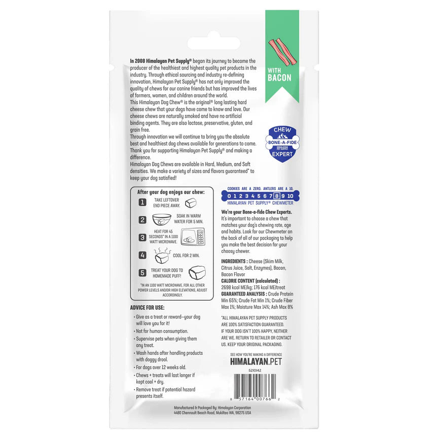 2.3oz Himalayan Dog Chew Bacon Medium