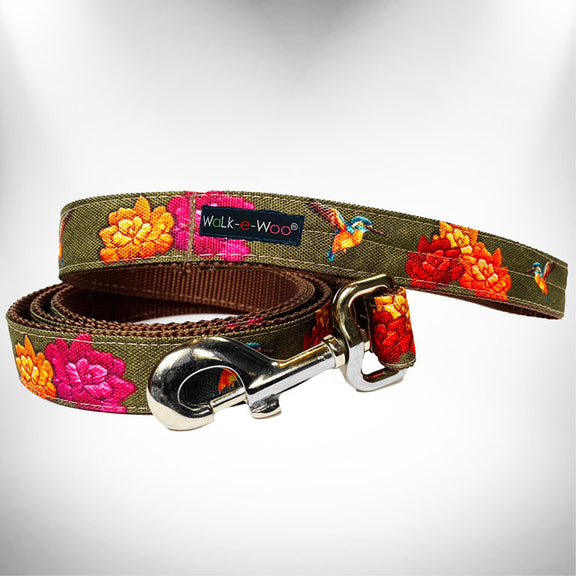 Flower Dog Collars, Leads, and Bows - 6 Styles