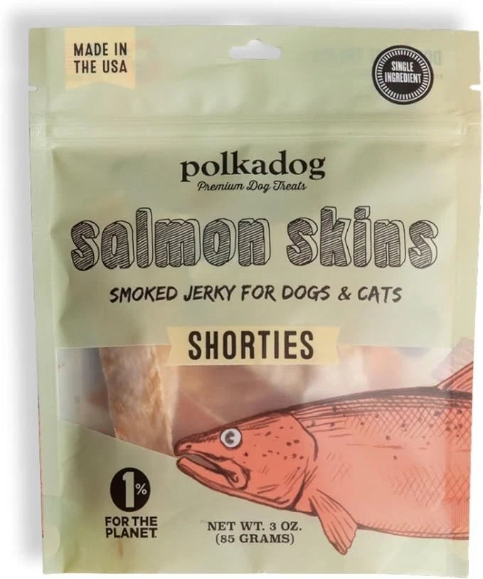 Polka Dog Bakery Dog Salmon Skin Jerky Pouch (3oz)