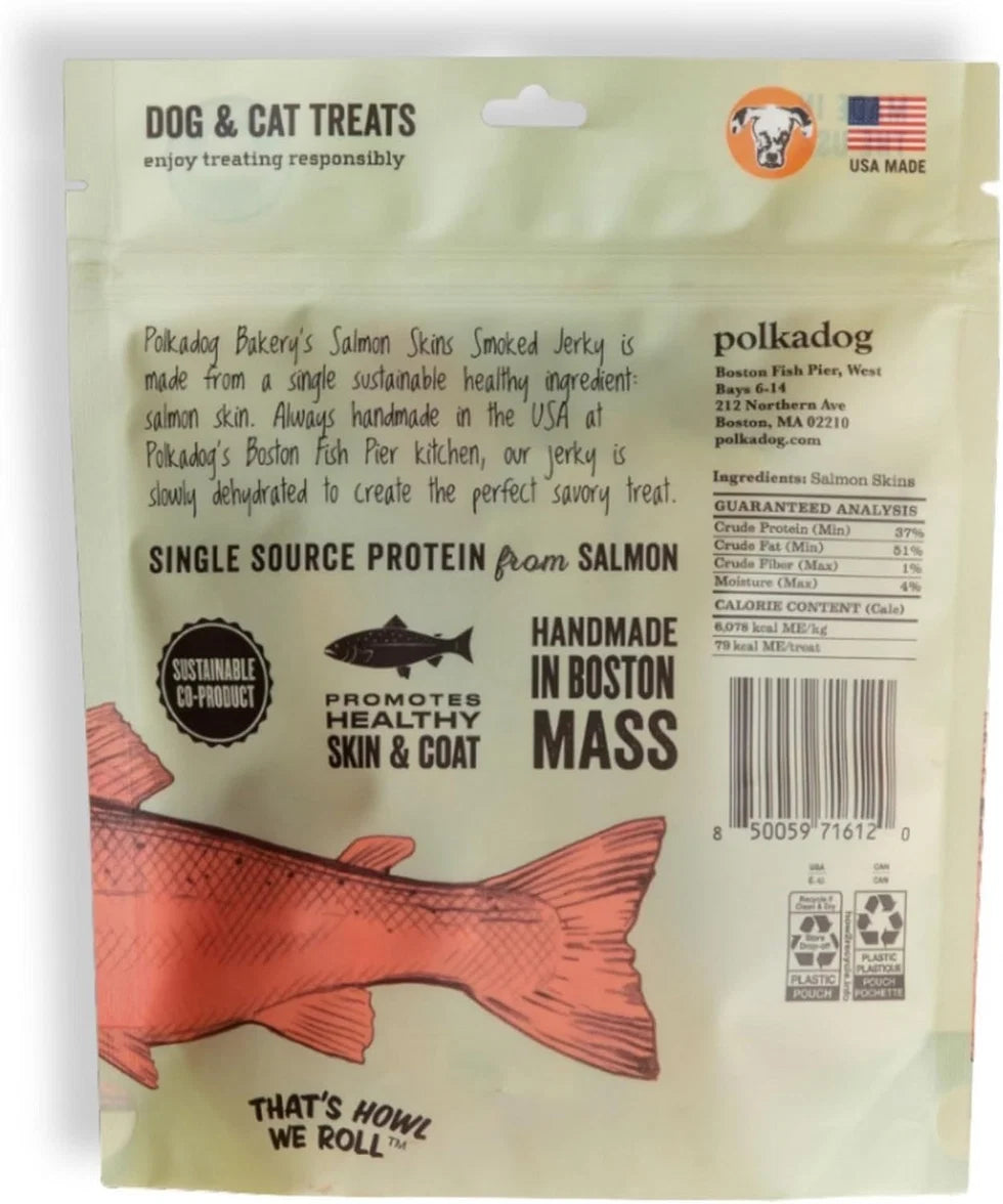 Polka Dog Bakery Dog Salmon Skin Jerky Pouch (3oz)