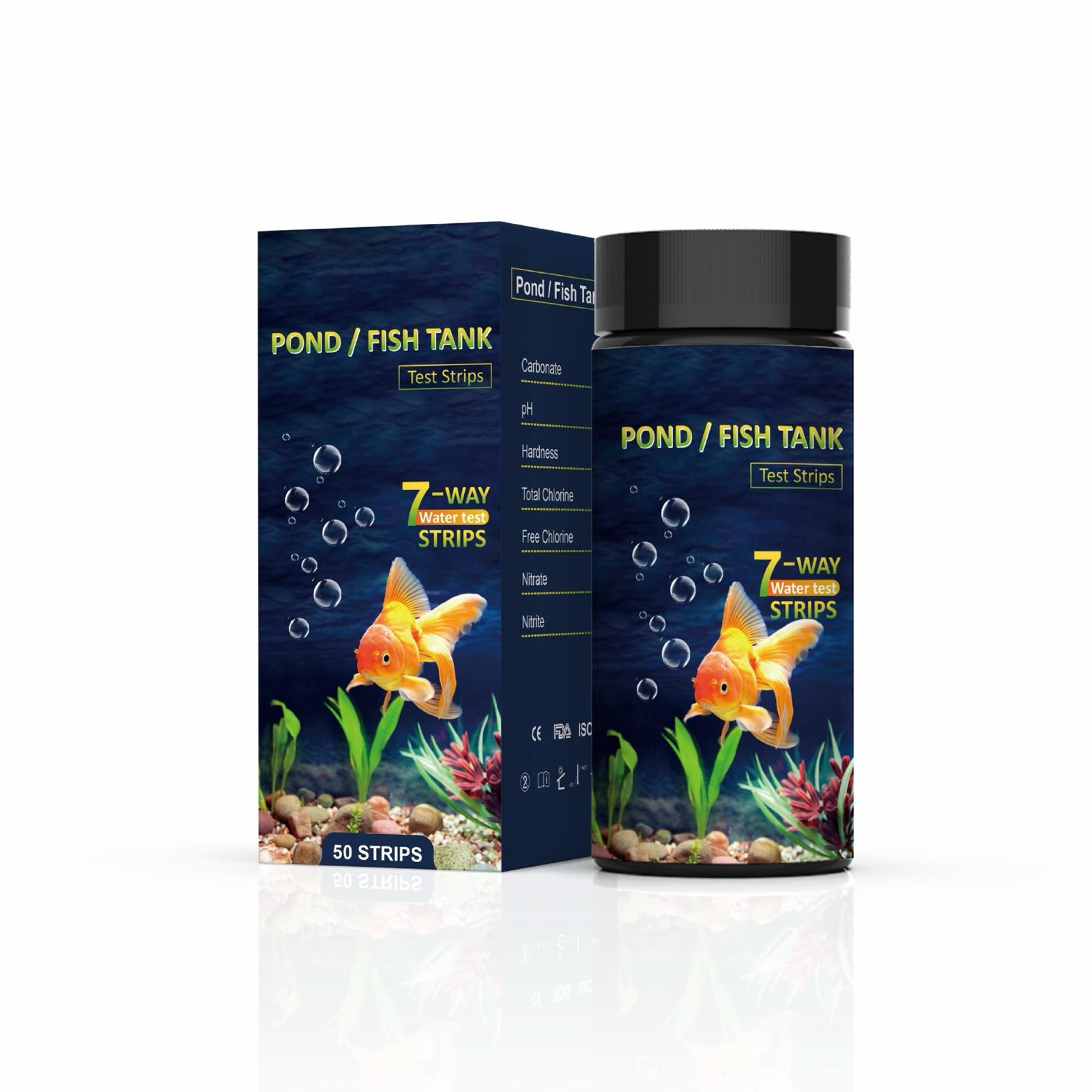 100PCS Water Test Strips Pond Water Test Kit 7 in 1 Water Hardness Tester