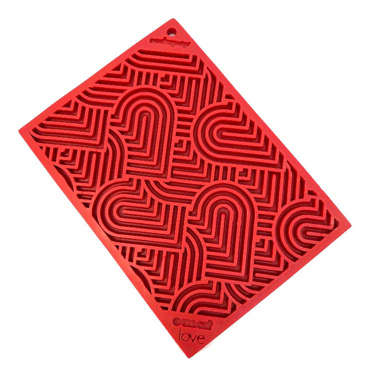 Love eMat - Enrichment Lick Mat for Dogs and Cats| Heart Design | SodaPup