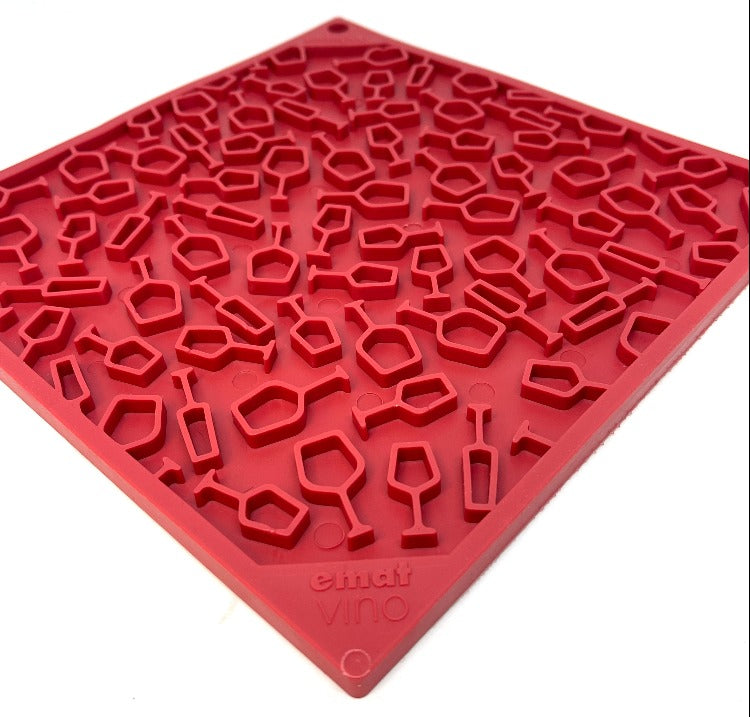 Vino Dog eMat - Enrichment Lick Mat For Dogs and Cats | Wine-Inspired Design| SodaPup