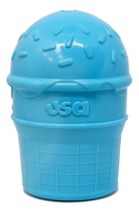 Ice Cream Cone Durable PUP-X Rubber Chew Toy and Treat Dispenser