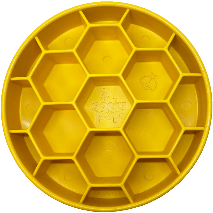 Honeycomb Design eBowl Enrichment Slow Feeder Bowl for Dogs